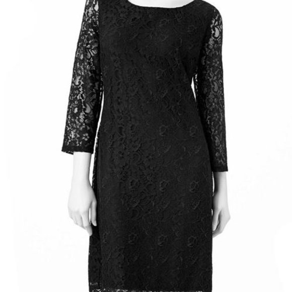 Dana Buchman Dresses | Dana Buchman Lace Sheath Dress | Color: Black | Size: 6 | Danielleier's Closet Dana Buchman Dresses | Dana Buchman Lace Sheath Dress | Color: Black | Size: 6 | Danielleier's Closet